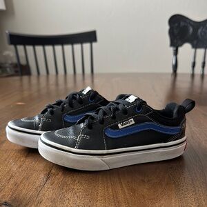 Vans Kids Black and Blue Sneakers
